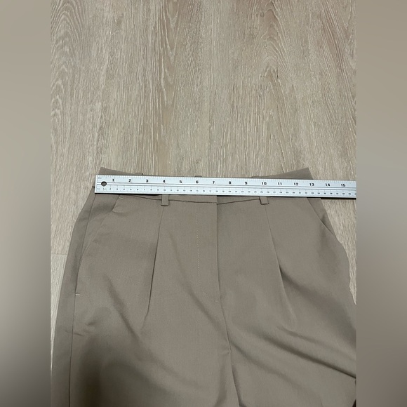 H&M Beige Brown Tan Trousers Wide Leg Pants - Picture 3 of 8
